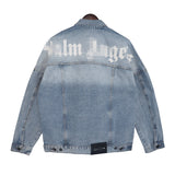 Palm Angle Jacket Palm Angels Letter Logo Printing Washed Do the Old Cowboy Men and Women