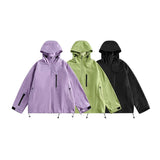 Unisex Jacket Autumn Washed Hooded Jacket Women