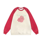Men Hoodie Autumn and Winter round Neck Sweater Men's Flocking Embroidery Pullover