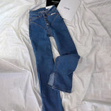 Women Cargo Pants Jeans Women's Slim-Fitting Patchwork Long