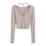 Women T-shirt Spring Long Sleeve T-shirt Bottoming Shirt Top