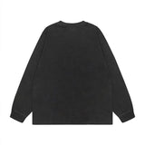 Men Long Sleeve Shirt Fashion Brand Heavy Washed Oversize Long Sleeve Bottoming T-shirt Men and Women Ins