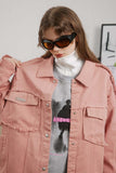 Unisex Jacket Autumn Burrs Twill Coat Women's Clothing
