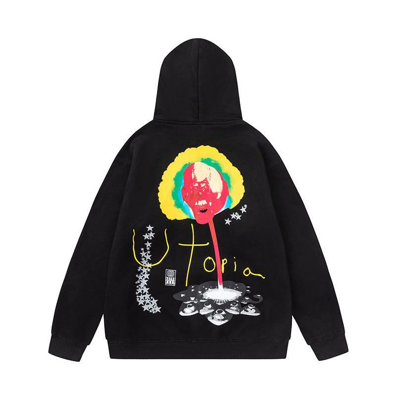 Travis Scott Hoodie FW24 English alphabet pattern print hooded loose sweater