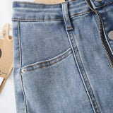 Women Skirt Short Denim Skirt Spring and Summer Retro Denim Skirt
