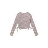 Women Sweater Short Top Women's Retro Autumn Long Sleeve Sweater