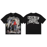 Men's t-shirt with rhinestone print, 100% cotton, american vintage style
