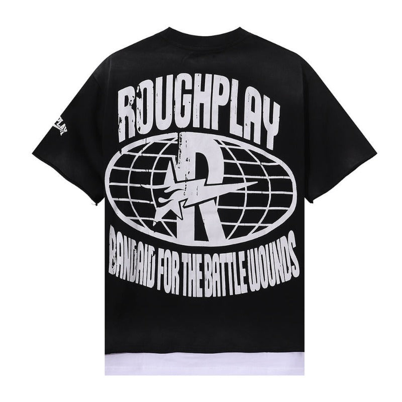 Rough play hot diamond direct spray printing pure cotton t-shirt