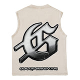 Hip hop tank top american high street statue of liberty full version hip hop street rock vest sweatshirt sleeveless t-shirt