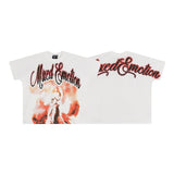 Mixed emotion men's t-shirt - short sleeve, rhinestone print, 100% cotton