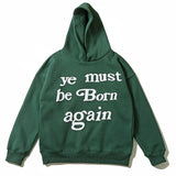 Hip-hop hoodie american kanye letter foam loose high street pullover hoodie hooded sweatshirt outwear