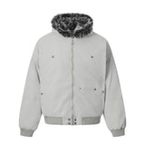 Unisex Down Jacket Men's Winter Warm Padded Plush Collar Padded Jacket