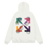 Off OW White Hoodie Colored crosses of yarn balls