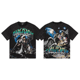 Mixed emotion cross-border t-shirt rhinestone printing g pure cotton printing