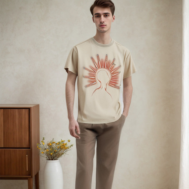 Men's T-shirt Short-Sleeved T-shirt Men's and Women's Loose