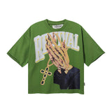 Bkys hot diamond washed pure cotton hip hop printed t-shirt g
