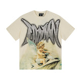 Mixed emotion men's t-shirt - short sleeve, rhinestone print, 100% cotton