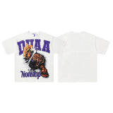 Washed and distressed vale forever vintage cotton t-shirt