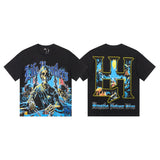 Life hustlere short sleeve t-shirt men's pure cotton street printing