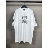 Men T-shirts Alphabet Short Sleeve T-Shirt Loose Crew Neck Half Sleeve Casual