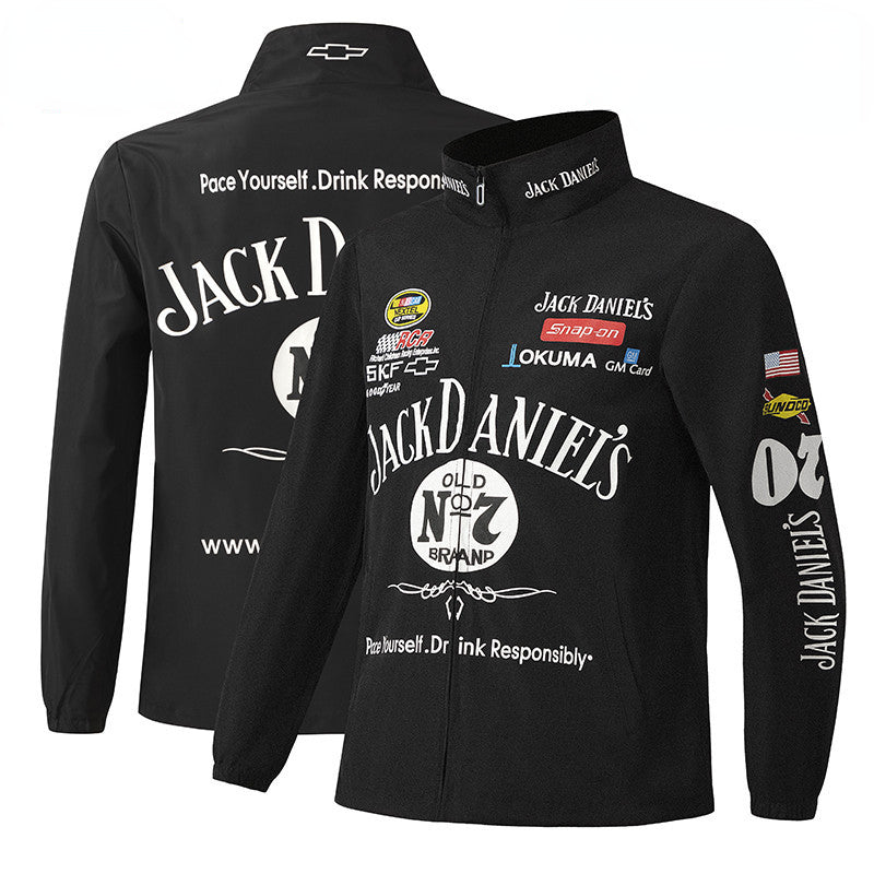 F1 Racing Suit Racing Suit Preppy Style Retro Style Autumn and Winter Cotton-Padded Coat Embroidery