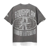 Rough play american direct injection printing hot diamond pure cotton t-shirt g