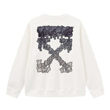 Off OW White Sweatshirt BLAKC dissolved water droplets