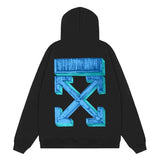 Off OW White Hoodie Blue 3D shape
