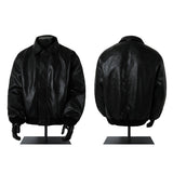 Unisex Down Jacket Vintage Leather Jacket Padded Men