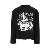 Unisex long-sleeved shirt autumretro dark punk