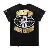 Rough play direct injection street printing washed pure cotton t-shirtg