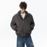 Unisex Down Jacket Winter Fleece Collar Padded Jacket Vintage Old Money Style