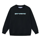 Off OW White Sweatshirt blue and white blocks