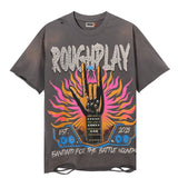 Rough play hot diamond cotton t-shirt - direct-to-garment streetwear hip-hop print