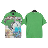 Godspeed men's short-sleeve t-shirt - washed print, hotfix rhinestone detail, streetwear style