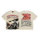 Mixed emotion men's t-shirt - short sleeve, rhinestone print, 100% cotton