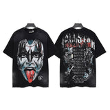 Men's t-shirt short sleeve hot diamond printing g pure cotton hip hop street printing