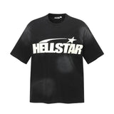 Men's t-shirt, hip-hop print, 100% cotton, printed, washed