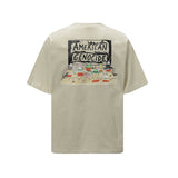 American street retro duaa direct injection printing pure cotton t-shirt g