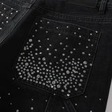Purple Brand Denim Shorts Rhinestones