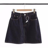 Women Skirt Spring and Summer Simplicity Vintage Denim Skirt
