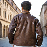 Men Jacket Retro Loose Cargo