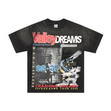 Duaa direct injection retro printed pure cotton t-shirt g