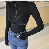 Women Long Sleeve Shirt Slim Fit Long-Sleeved T-shirt Bottoming Shirt Women's Fashion