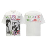 Valley washed t-shirt - men's hip hop print - 100% cotton