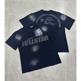 Men's t-shirt, hip-hop print, 100% cotton, printed, washed