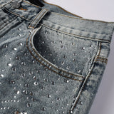 Purple Brand Denim Shorts rhinestone