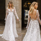 Slutty Wedding Dress Spring/Summer New Long Sleeve Dress