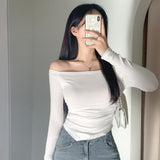 Women Long Sleeve Shirt Tight Bottoming Shirt
