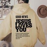 GOOD NEWS JESUS LOVES YOU Hoodie Christian Sweatshirt